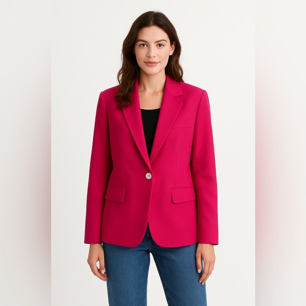 Charter Club Pink Linen Blend Blazer, Woman’s Size 8 petite
